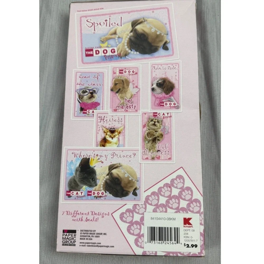 Artlist Collection The Dog Princess 34 Valentines with Poster Pink Stationery